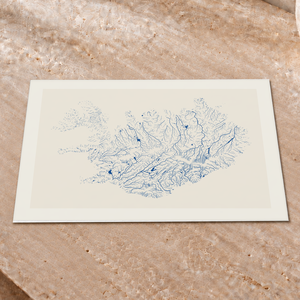 Beautiful Rivers — Islândia — Risografia, Impressão fine art · 30 × 40 cm, Margem branca