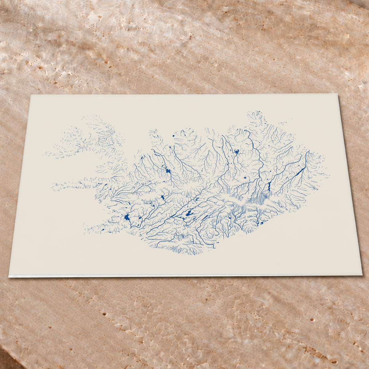 Beautiful Rivers — Islândia — Risografia, Impressão fine art · 60 × 80 cm, Sem margem