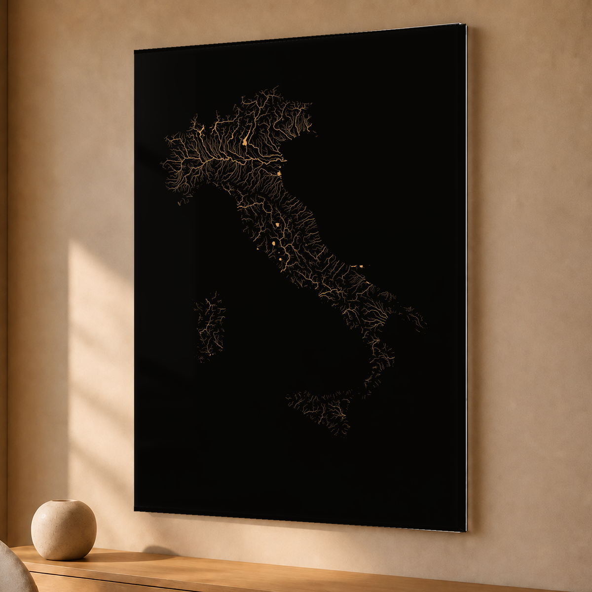 Beautiful Rivers — Itália — Cobre, Acrílico · 30 × 40 cm, Sem margem