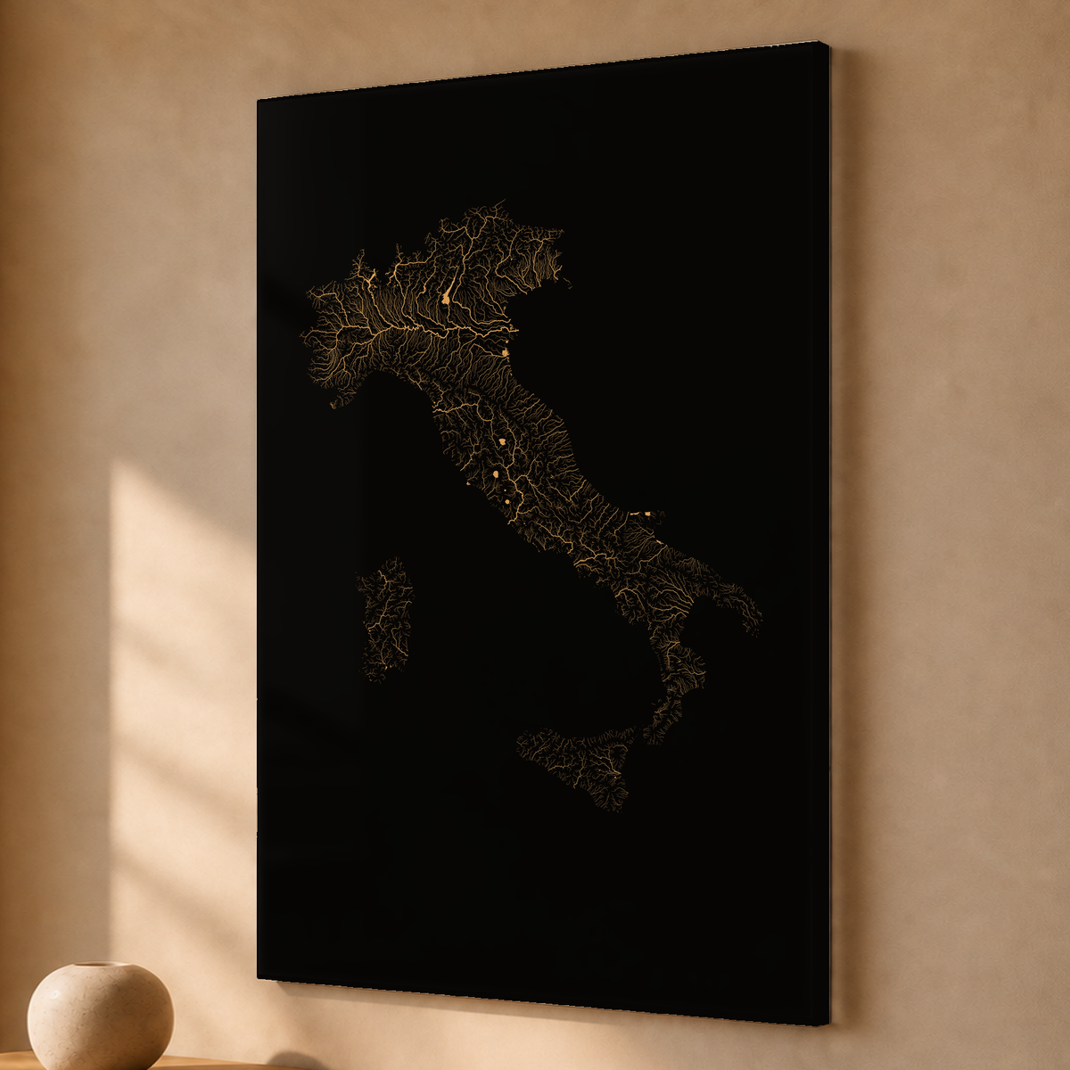 Beautiful Rivers — Itália — Cobre, Acrílico · 40 × 60 cm, Sem margem