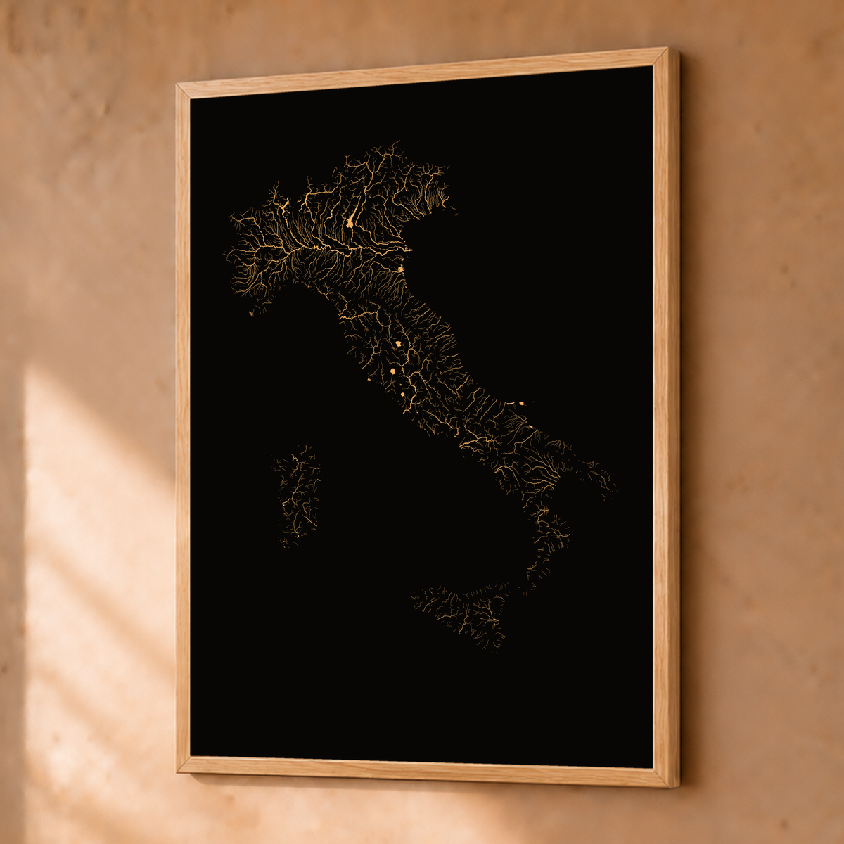 Beautiful Rivers — Itália — Cobre, Fine art emoldurado · 30 × 40 cm, Natural · Sem margem