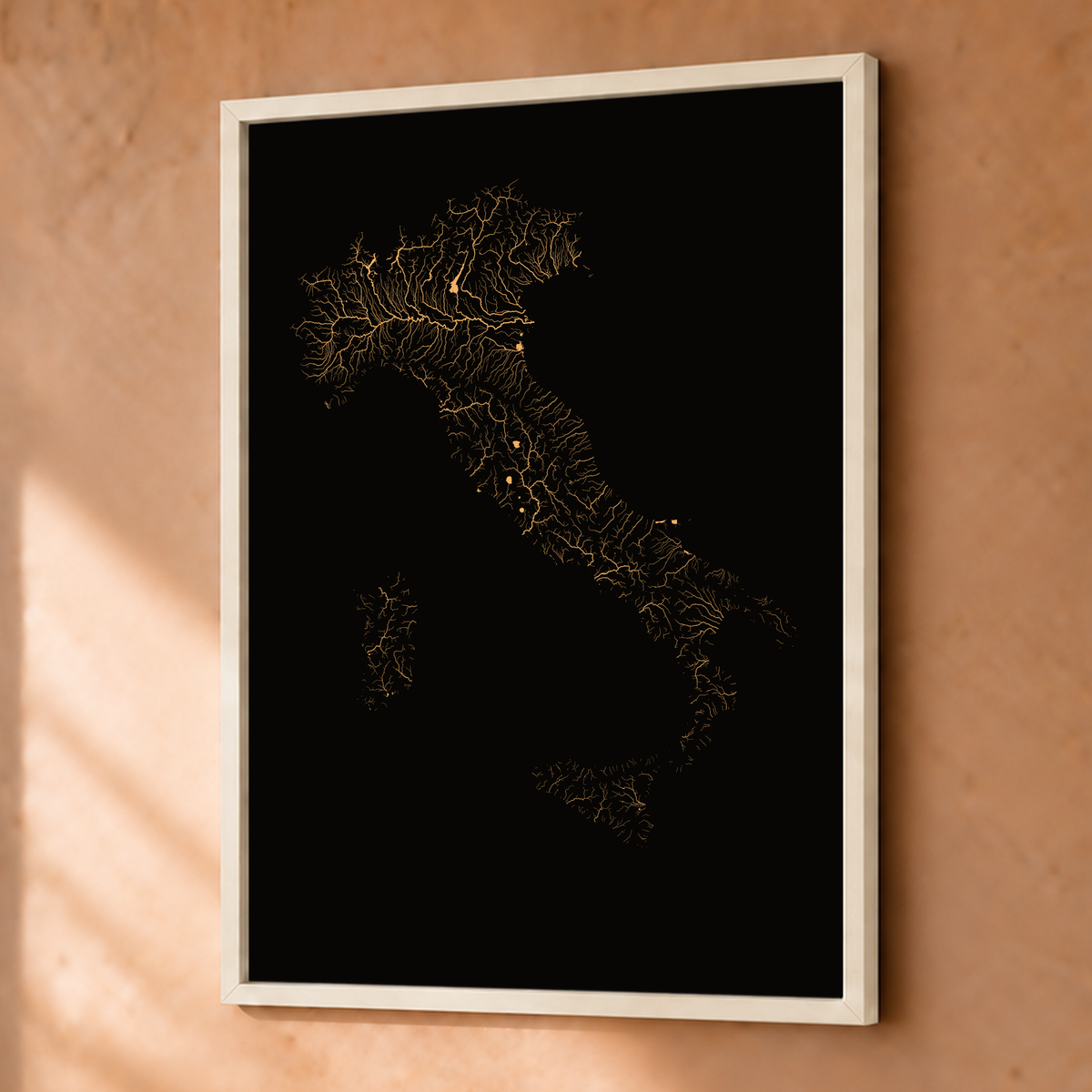 Beautiful Rivers — Itália — Cobre, Fine art emoldurado · 30 × 40 cm, Branco · Sem margem