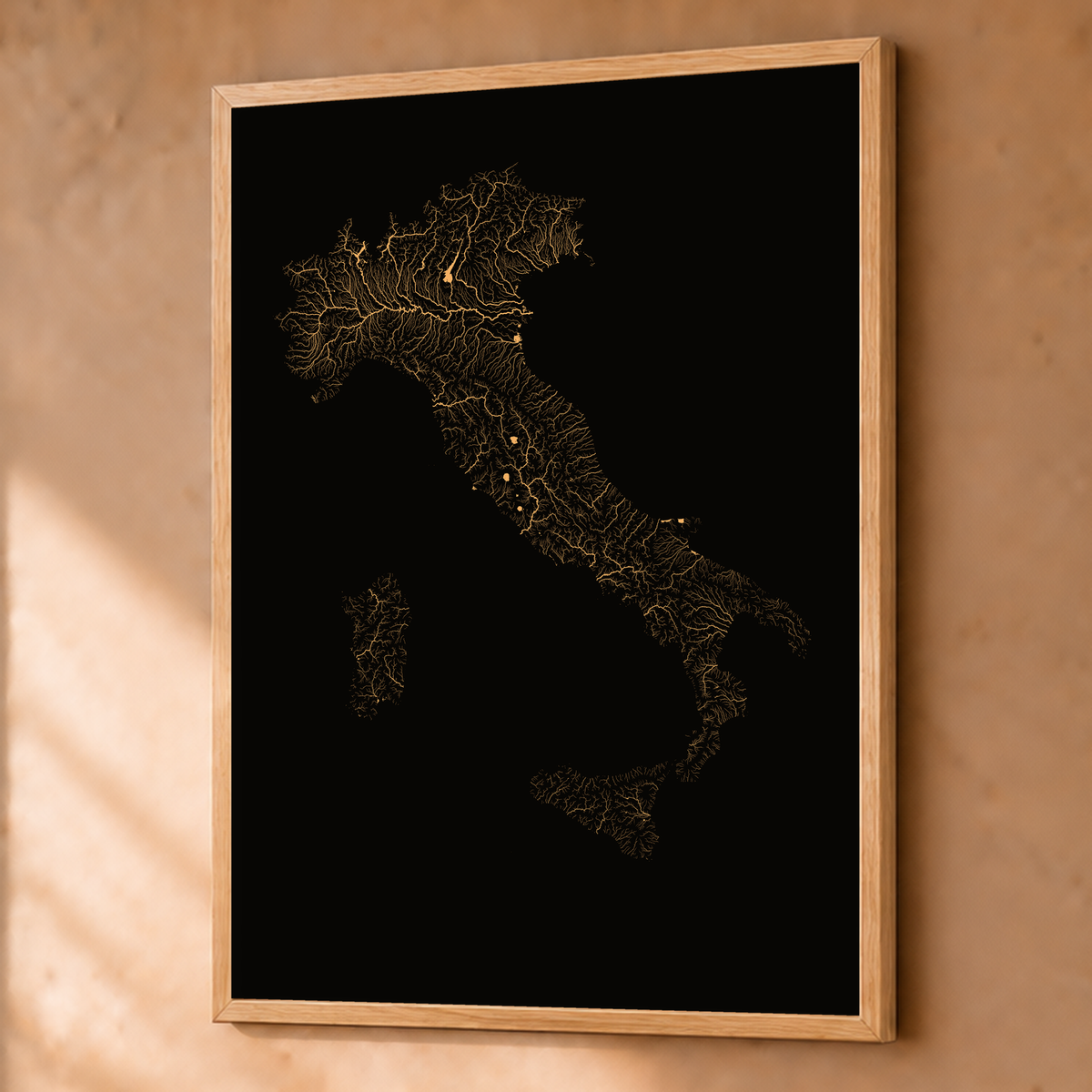 Beautiful Rivers — Itália — Cobre, Fine art emoldurado · 60 × 80 cm, Natural · Sem margem
