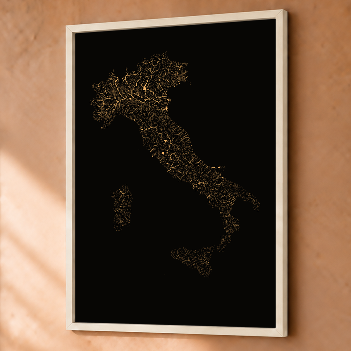 Beautiful Rivers — Itália — Cobre, Fine art emoldurado · 60 × 80 cm, Branco · Sem margem