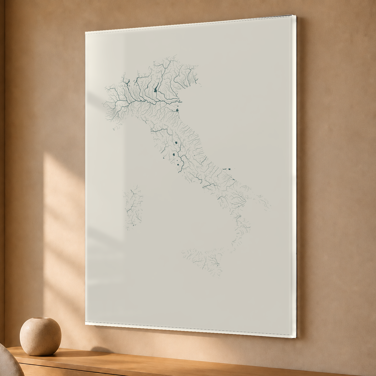 Beautiful Rivers — Itália — Natural e luminosa, Acrílico · 30 × 40 cm, Sem margem