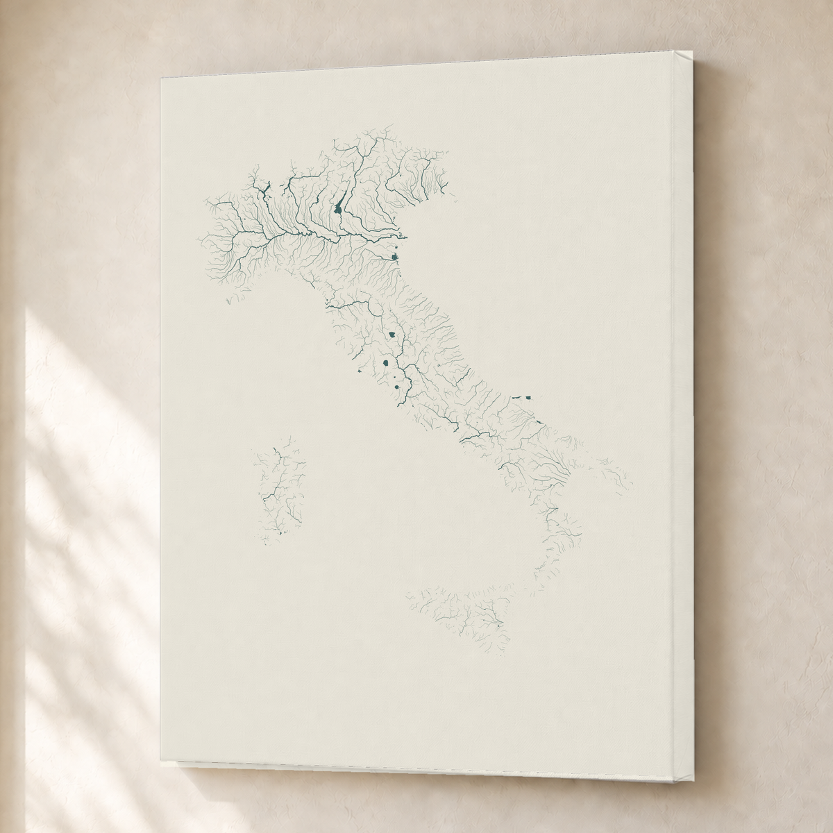 Beautiful Rivers — Itália — Natural e luminosa, Canvas · 30 × 40 cm, Sem margem