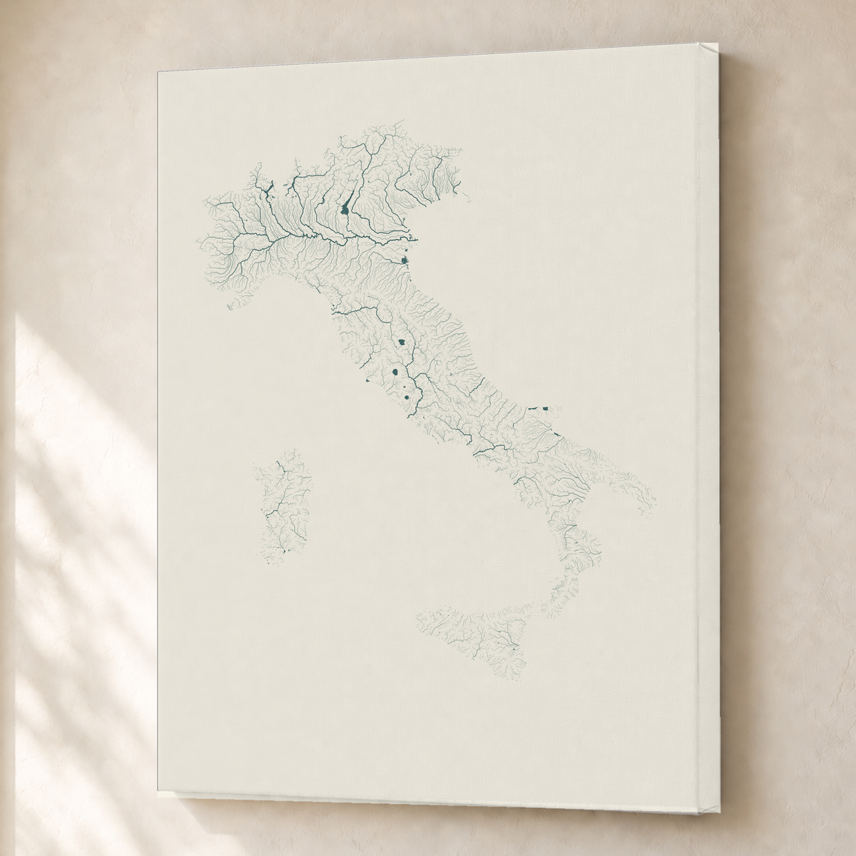 Beautiful Rivers — Itália — Natural e luminosa, Canvas · 45 × 60 cm, Sem margem