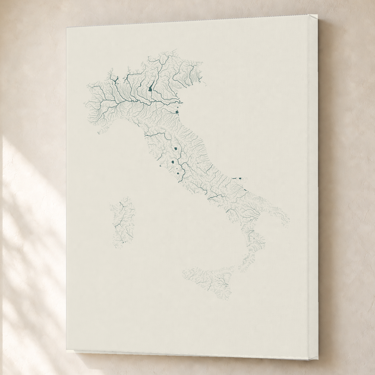 Beautiful Rivers — Itália — Natural e luminosa, Canvas · 60 × 80 cm, Sem margem
