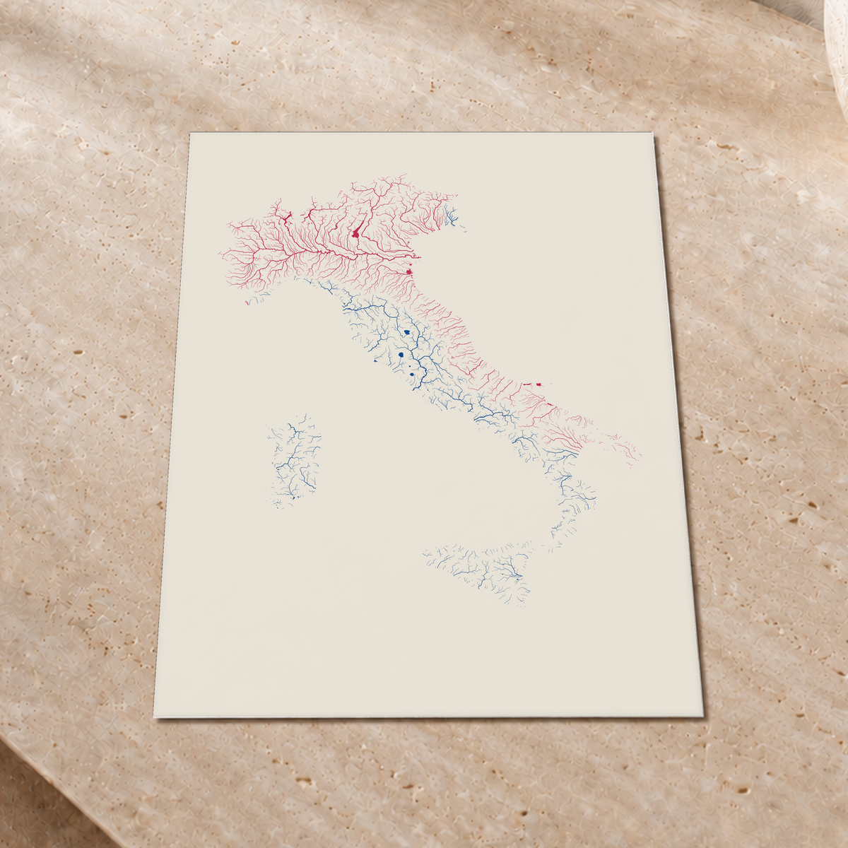 Beautiful Rivers — Itália — Risografia, Impressão fine art · 30 × 40 cm, Sem margem