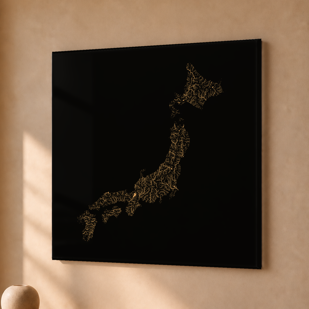 Beautiful Rivers — Japão — Cobre, Acrílico · 50 × 50 cm, Sem margem