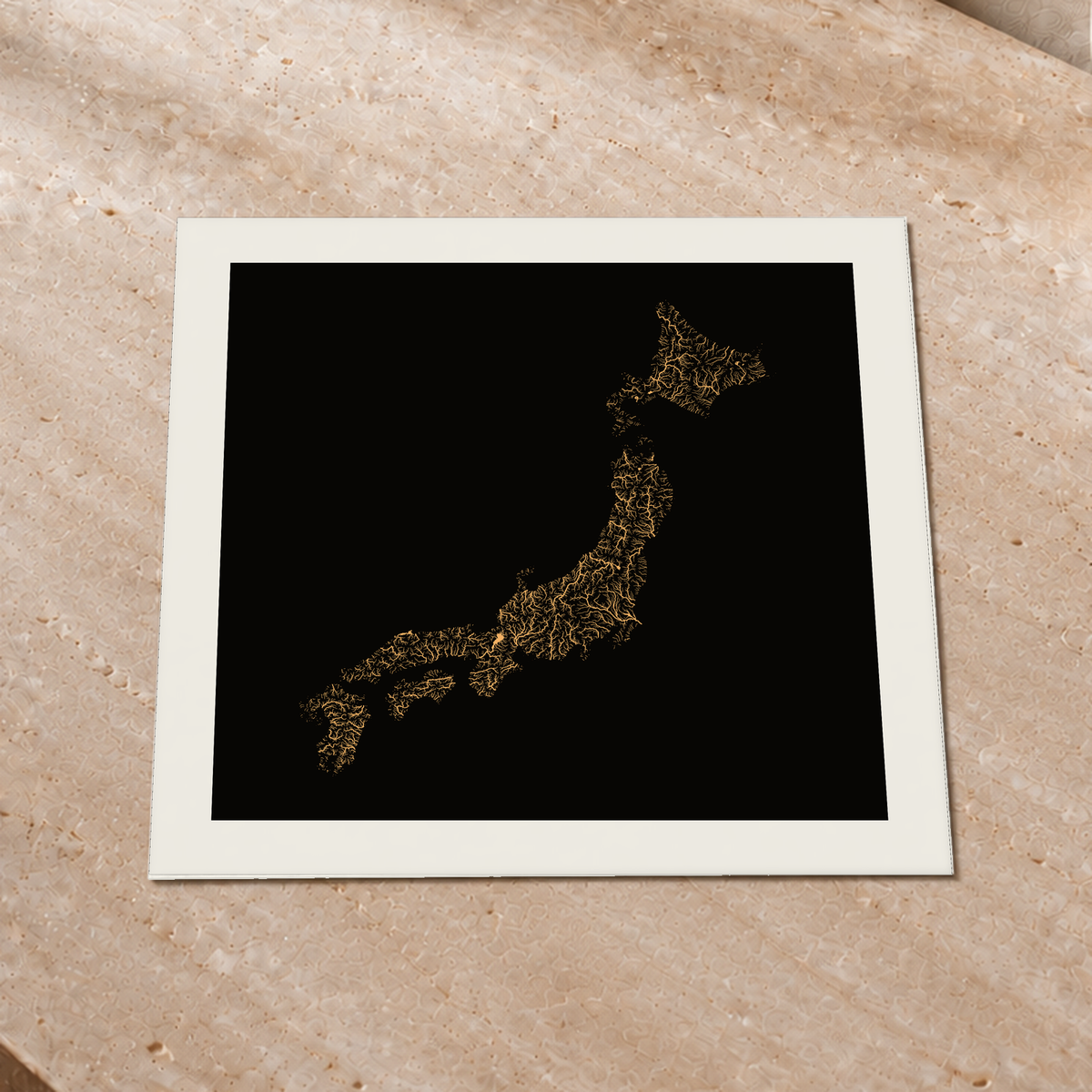 Beautiful Rivers — Japão — Cobre, Impressão fine art · 50 × 50 cm, Margem branca