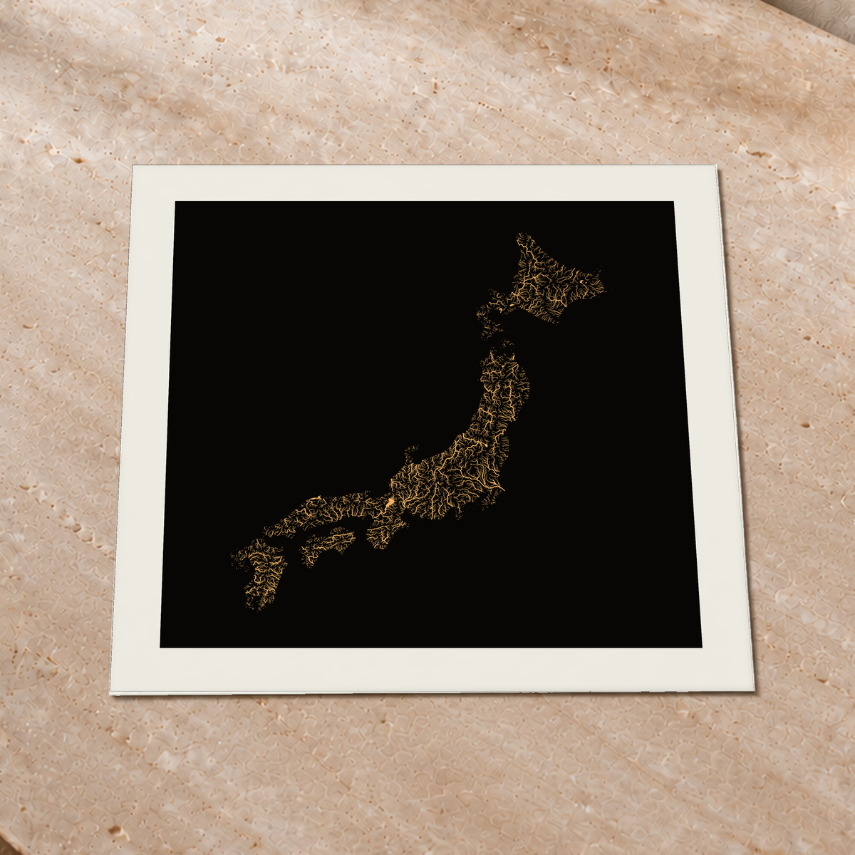 Beautiful Rivers — Japão — Cobre, Impressão fine art · 76 × 76 cm, Margem branca