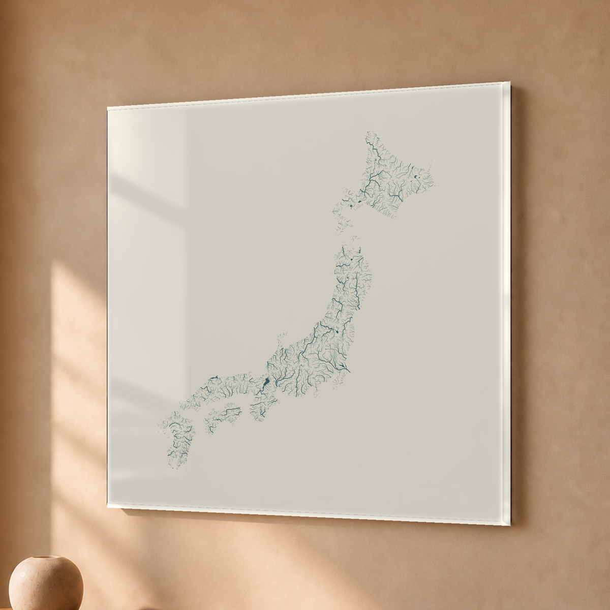 Beautiful Rivers — Japão — Natural e luminosa, Acrílico · 30 × 30 cm, Sem margem