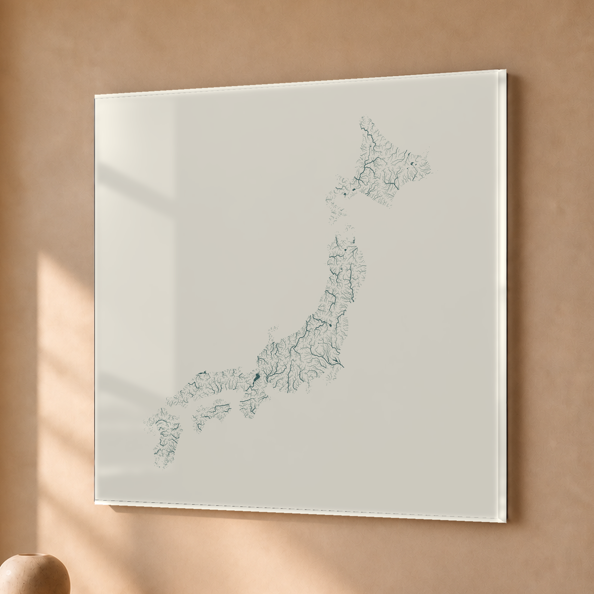 Beautiful Rivers — Japão — Natural e luminosa, Acrílico · 76 × 76 cm, Sem margem