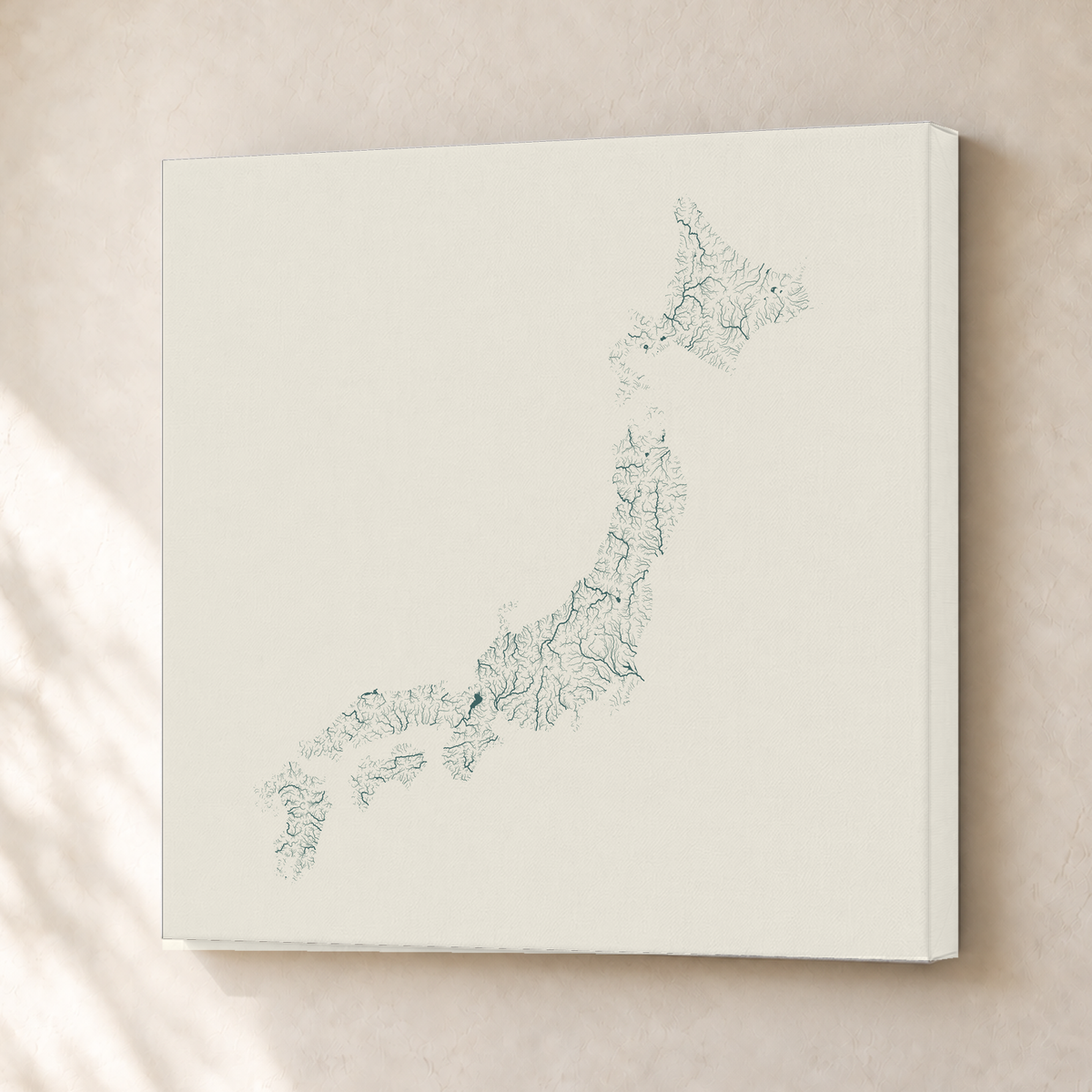 Beautiful Rivers — Japão — Natural e luminosa, Canvas · 30 × 30 cm, Sem margem