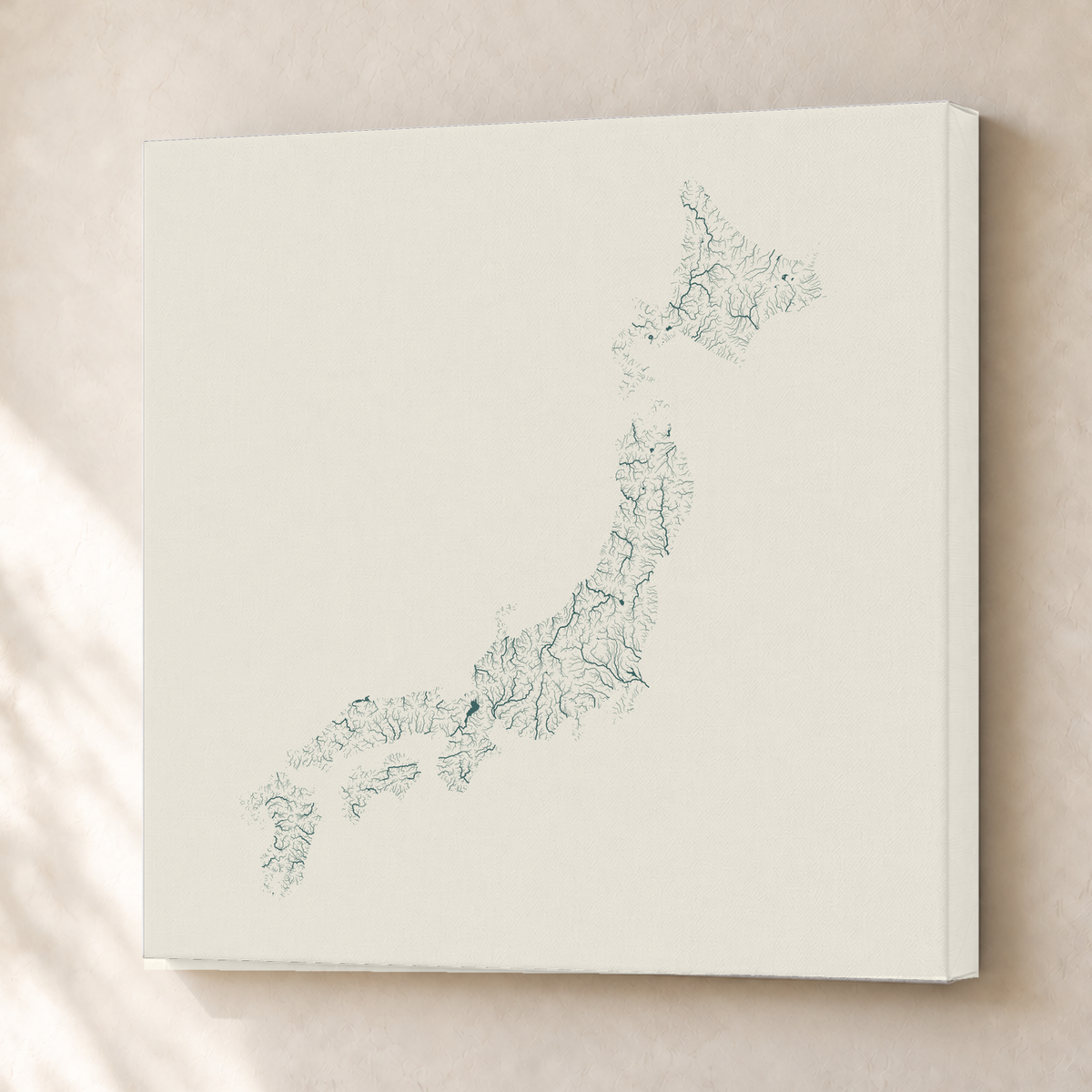 Beautiful Rivers — Japão — Natural e luminosa, Canvas · 76 × 76 cm, Sem margem