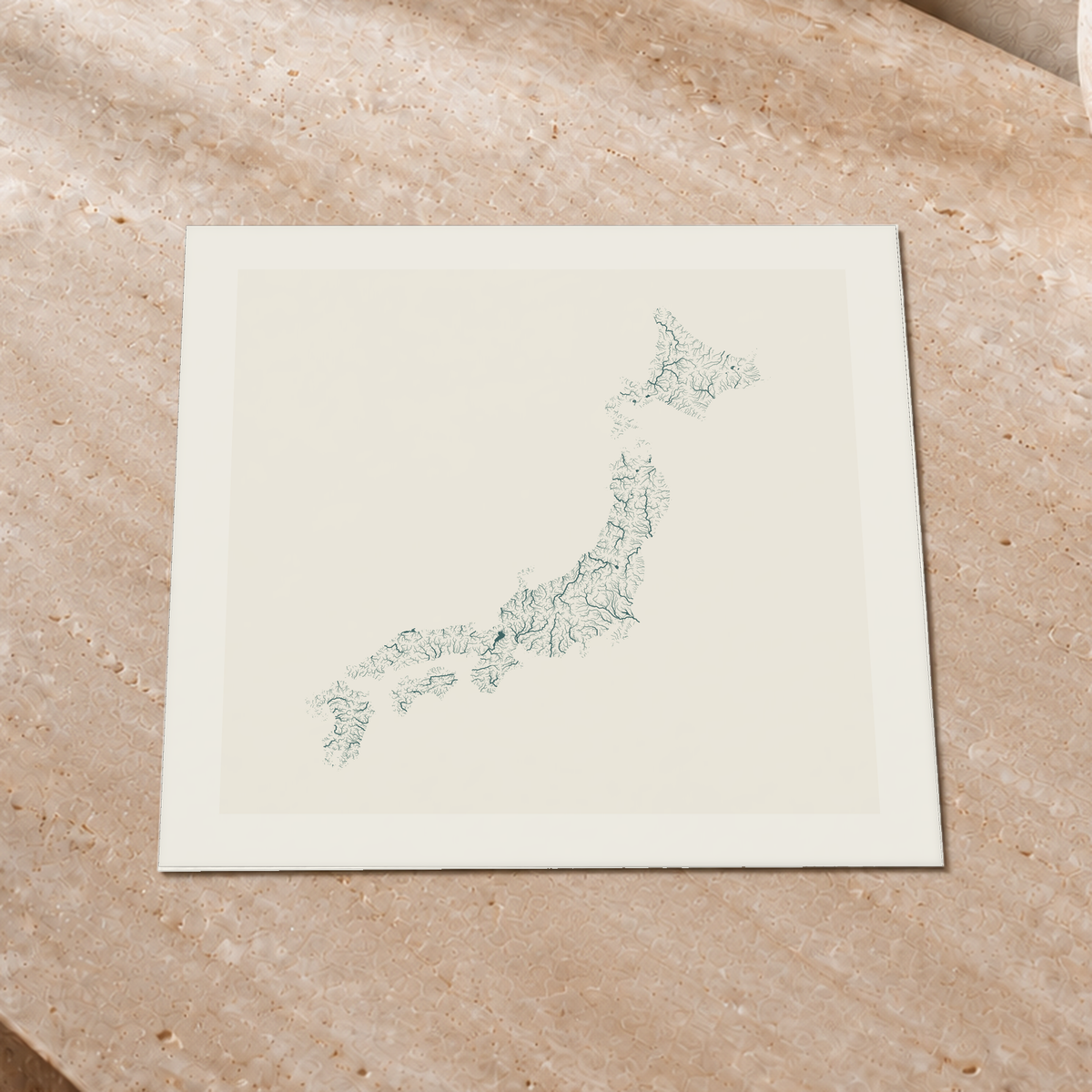 Beautiful Rivers — Japão — Natural e luminosa, Impressão fine art · 30 × 30 cm, Margem branca