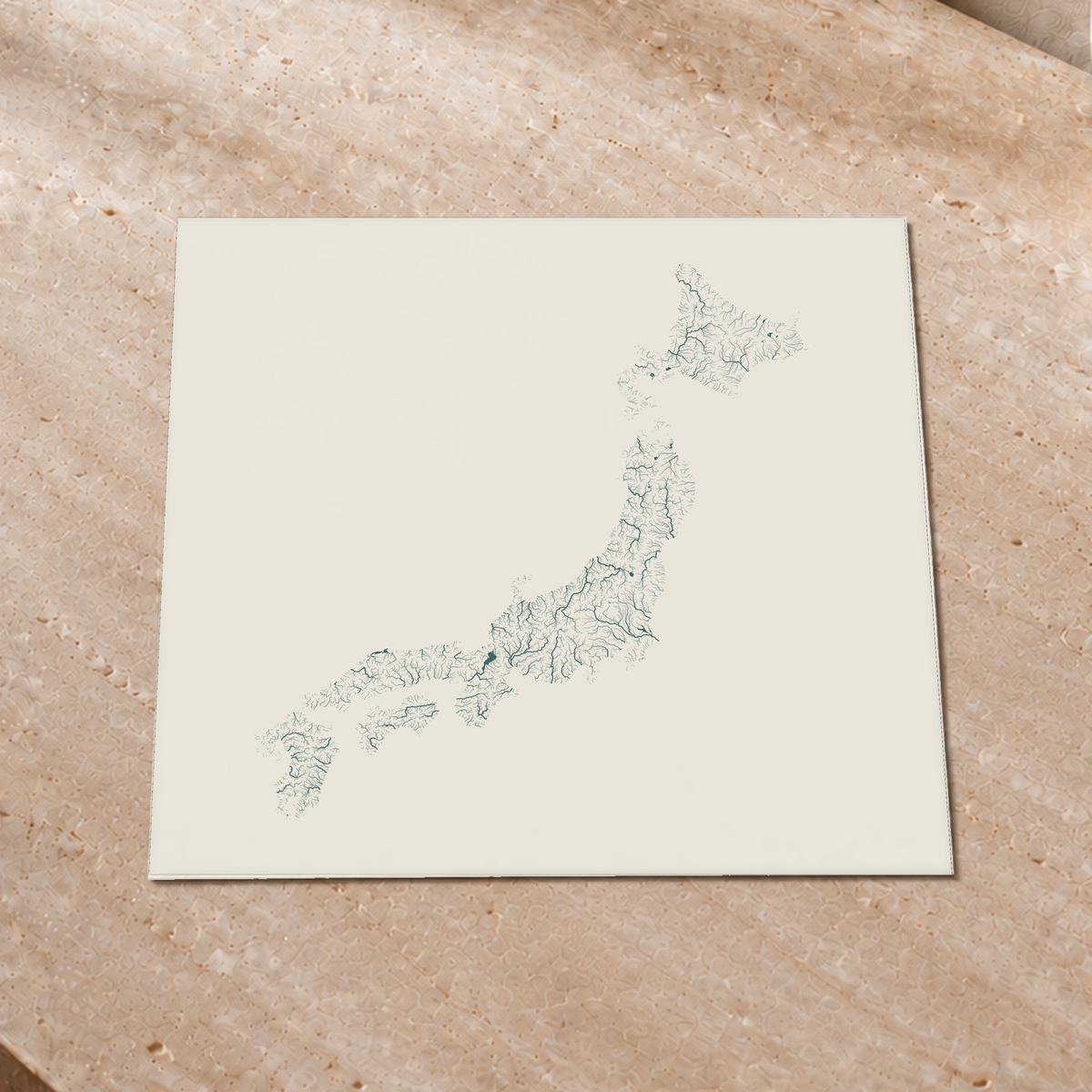 Beautiful Rivers — Japão — Natural e luminosa, Impressão fine art · 50 × 50 cm, Sem margem