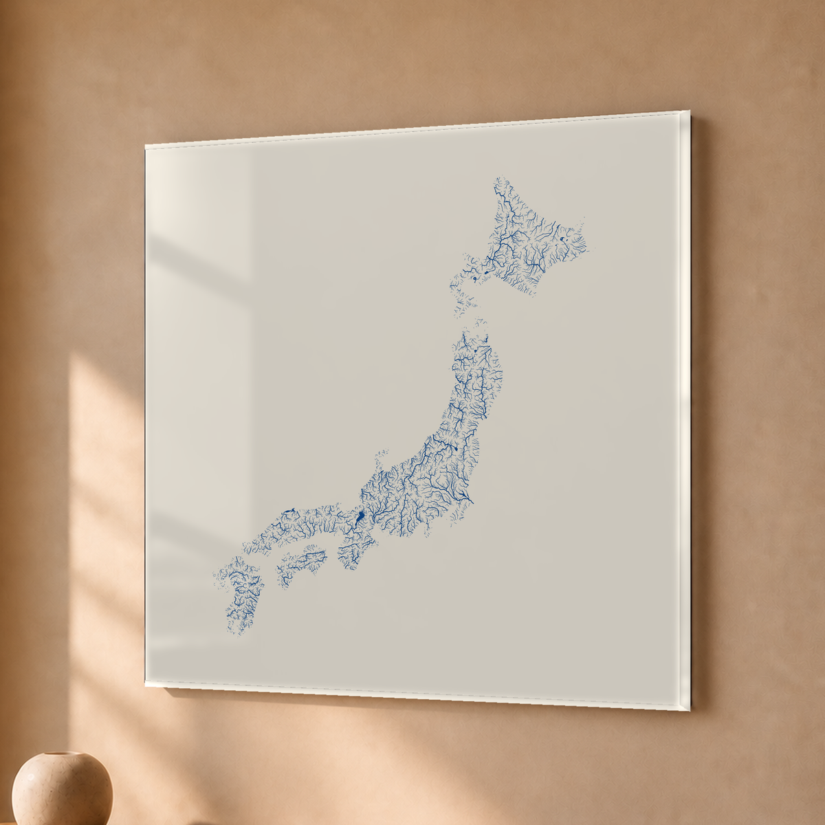 Beautiful Rivers — Japão — Risografia, Acrílico · 30 × 30 cm, Sem margem