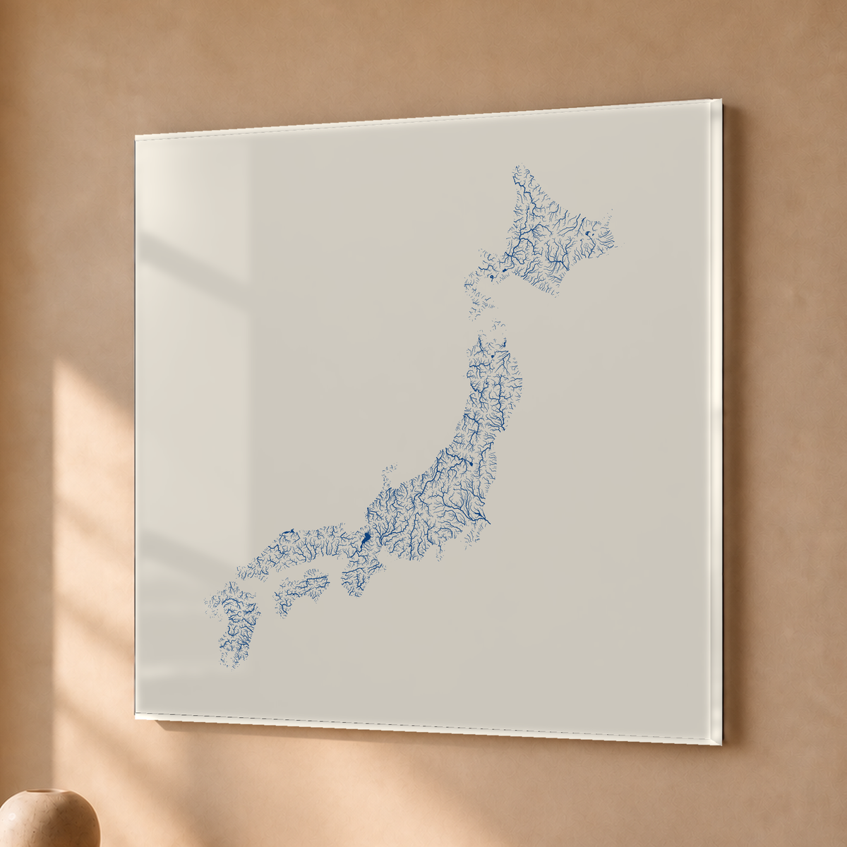Beautiful Rivers — Japão — Risografia, Acrílico · 76 × 76 cm, Sem margem