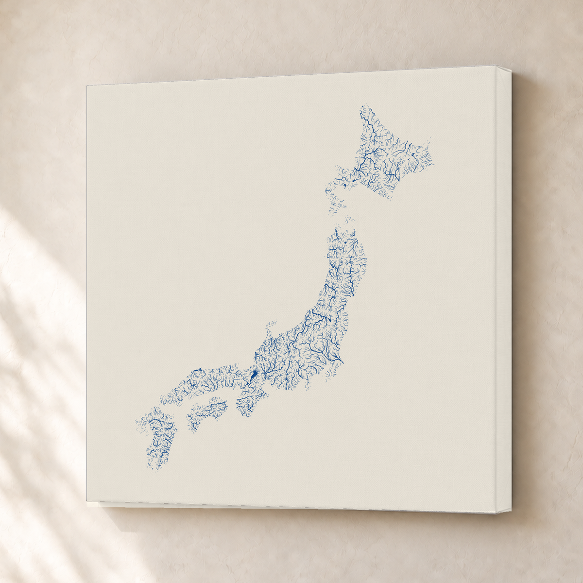 Beautiful Rivers — Japão — Risografia, Canvas · 30 × 30 cm, Sem margem