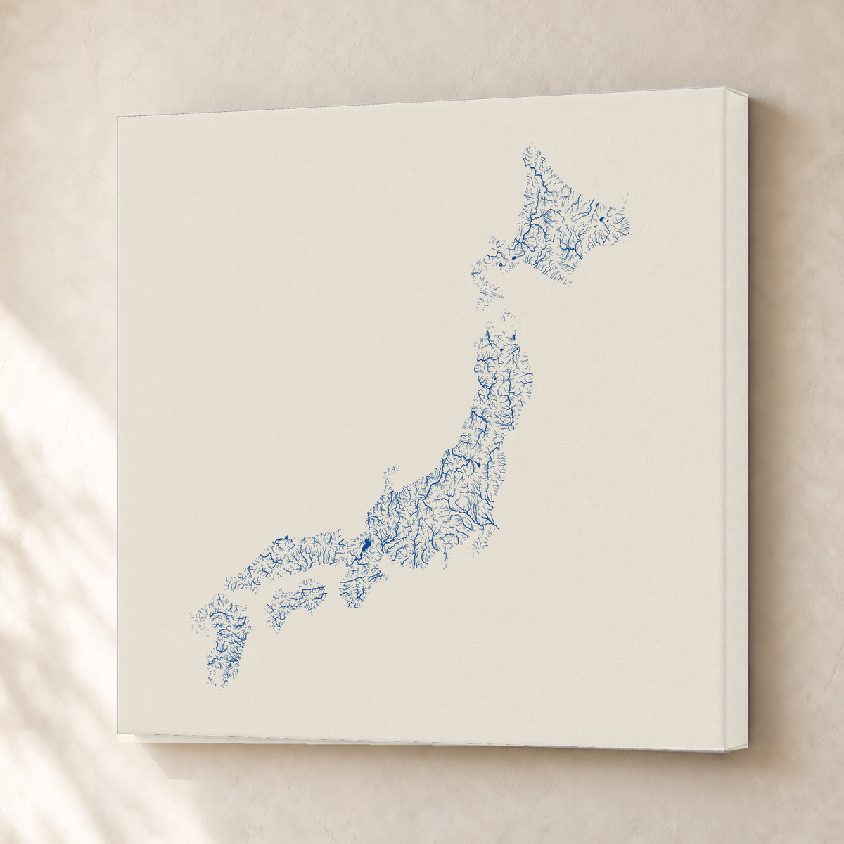 Beautiful Rivers — Japão — Risografia, Canvas · 50 × 50 cm, Sem margem