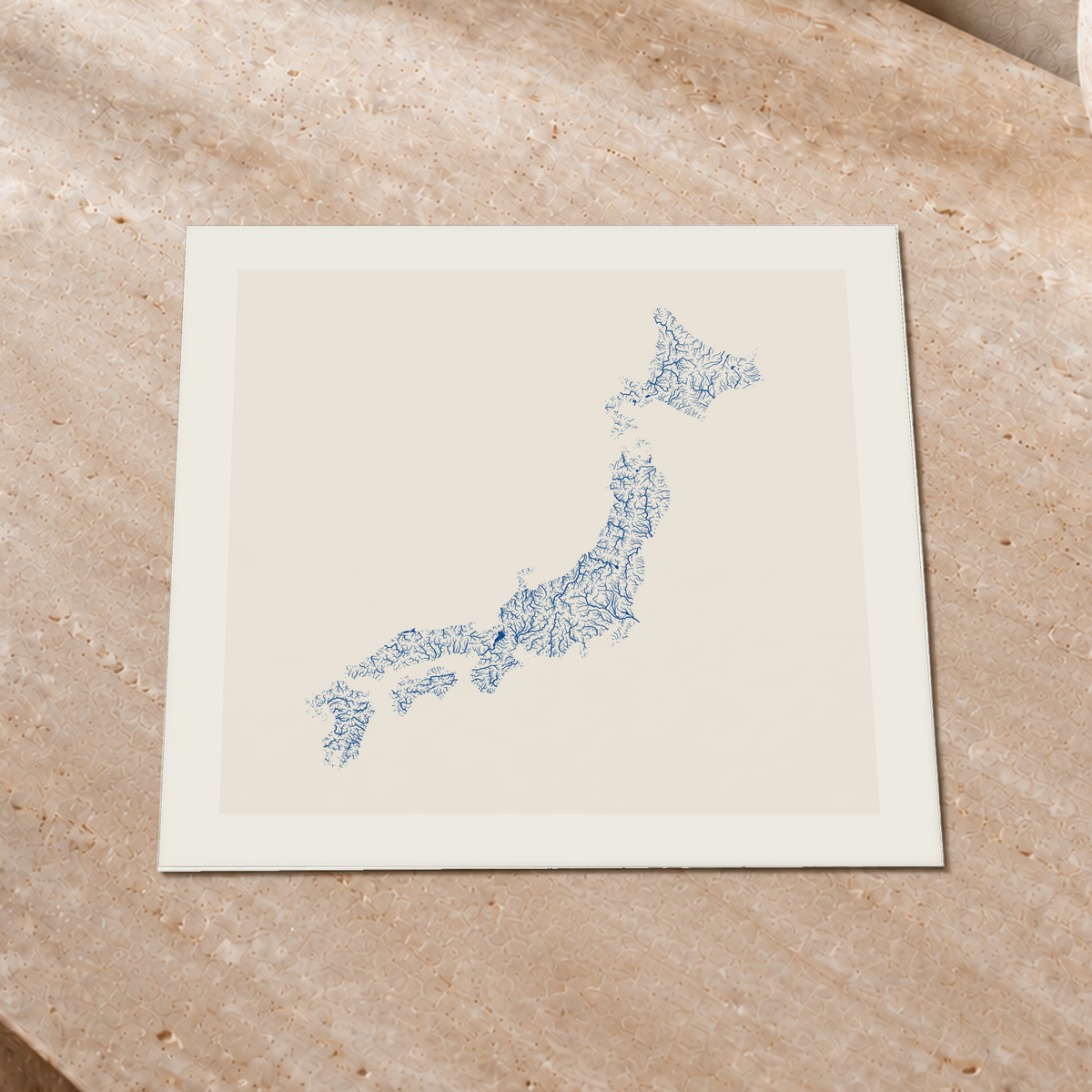 Beautiful Rivers — Japão — Risografia, Impressão fine art · 30 × 30 cm, Margem branca