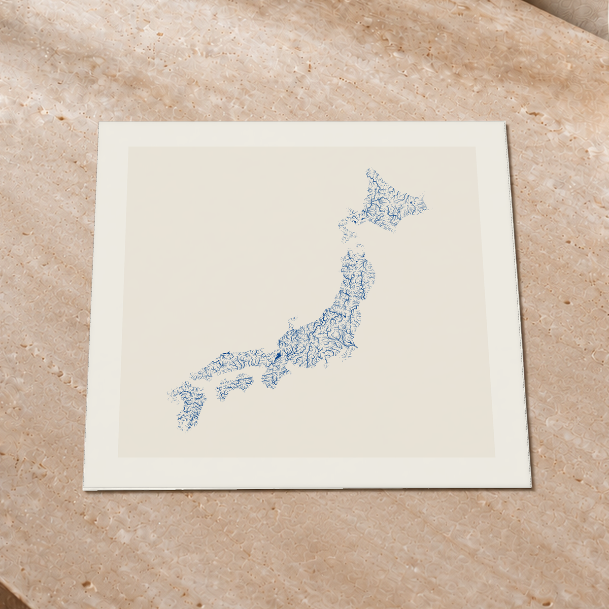 Beautiful Rivers — Japão — Risografia, Impressão fine art · 50 × 50 cm, Margem branca