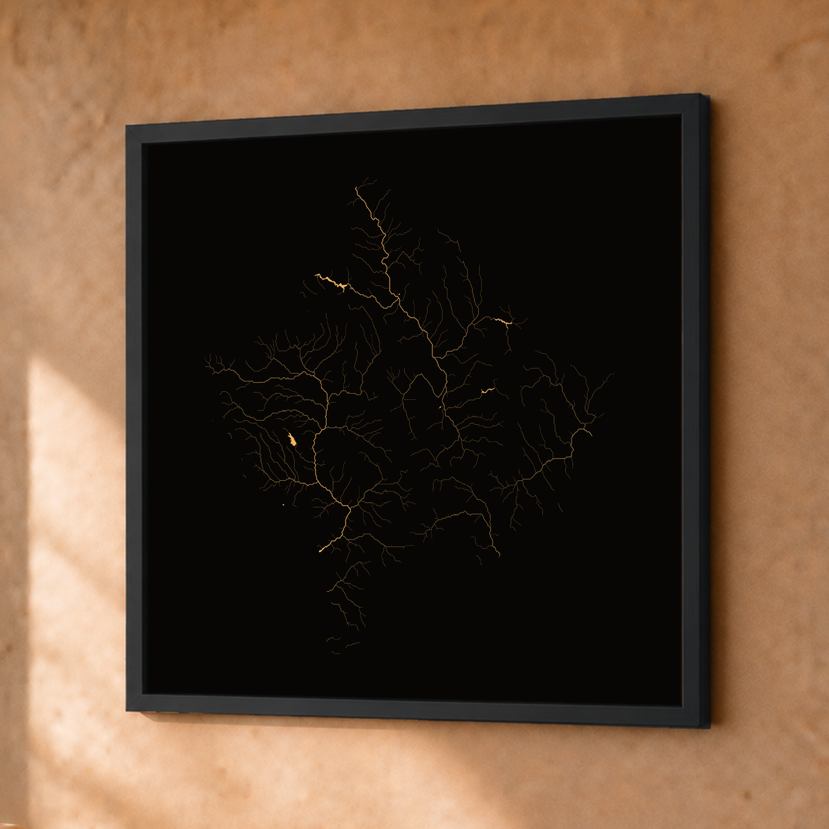 Beautiful Rivers — Kosovo — Cobre, Fine art emoldurado · 30 × 30 cm, Preto · Sem margem