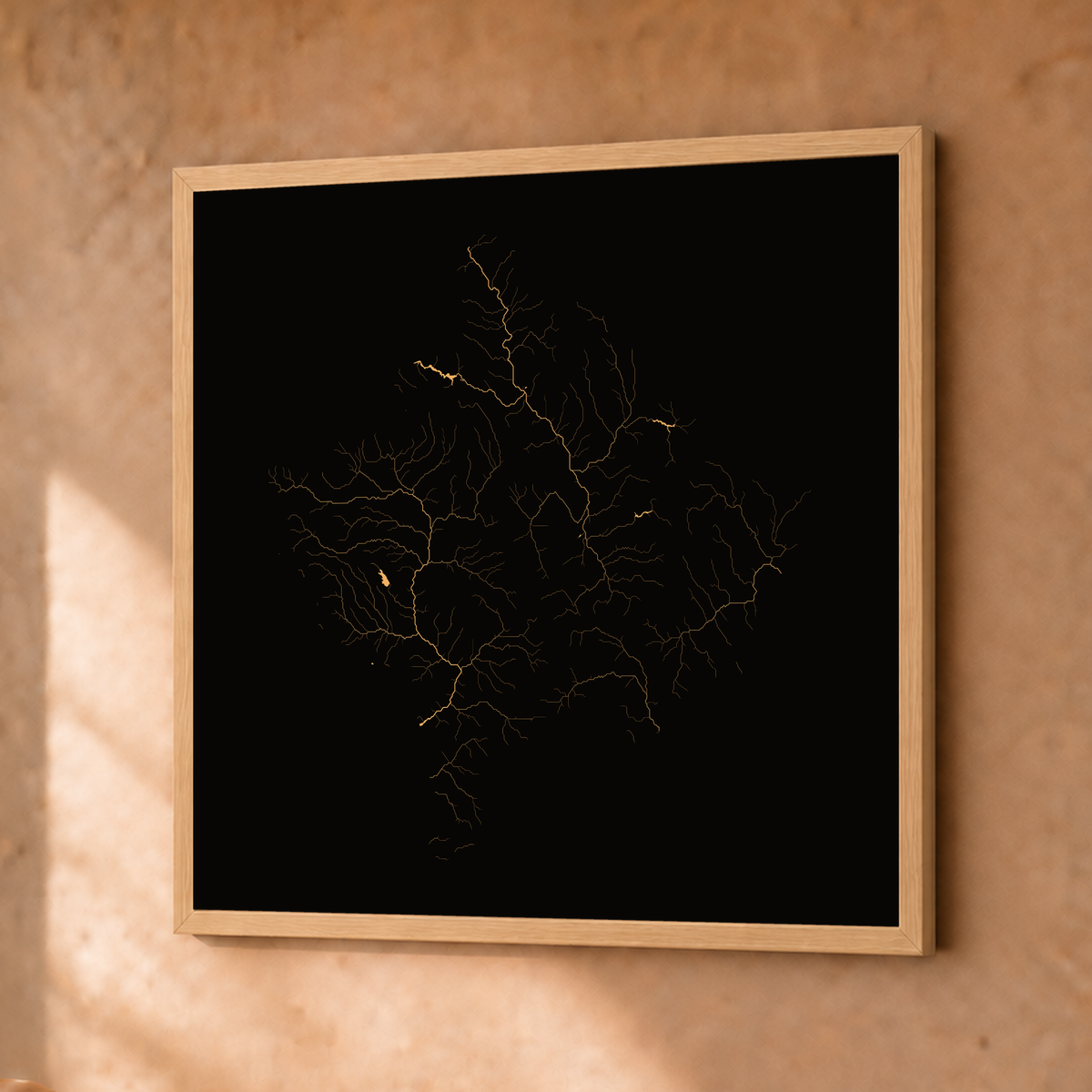 Beautiful Rivers — Kosovo — Cobre, Fine art emoldurado · 30 × 30 cm, Natural · Sem margem
