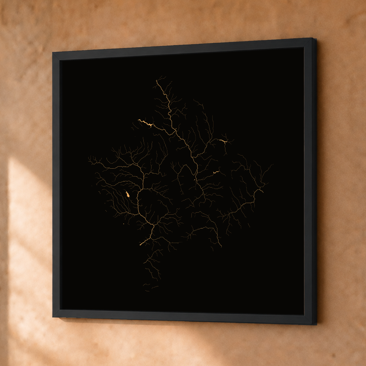 Beautiful Rivers — Kosovo — Cobre, Fine art emoldurado · 50 × 50 cm, Preto · Sem margem