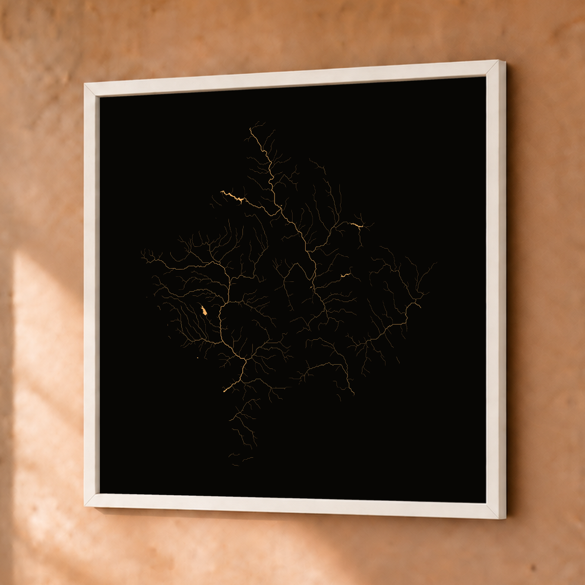 Beautiful Rivers — Kosovo — Cobre, Fine art emoldurado · 50 × 50 cm, Branco · Sem margem