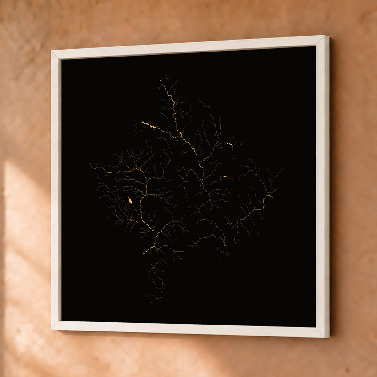 Beautiful Rivers — Kosovo — Cobre, Fine art emoldurado · 76 × 76 cm, Branco · Sem margem