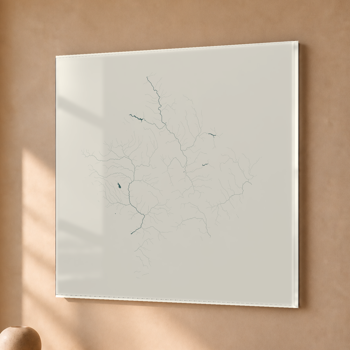 Beautiful Rivers — Kosovo — Natural e luminosa, Acrílico · 76 × 76 cm, Sem margem
