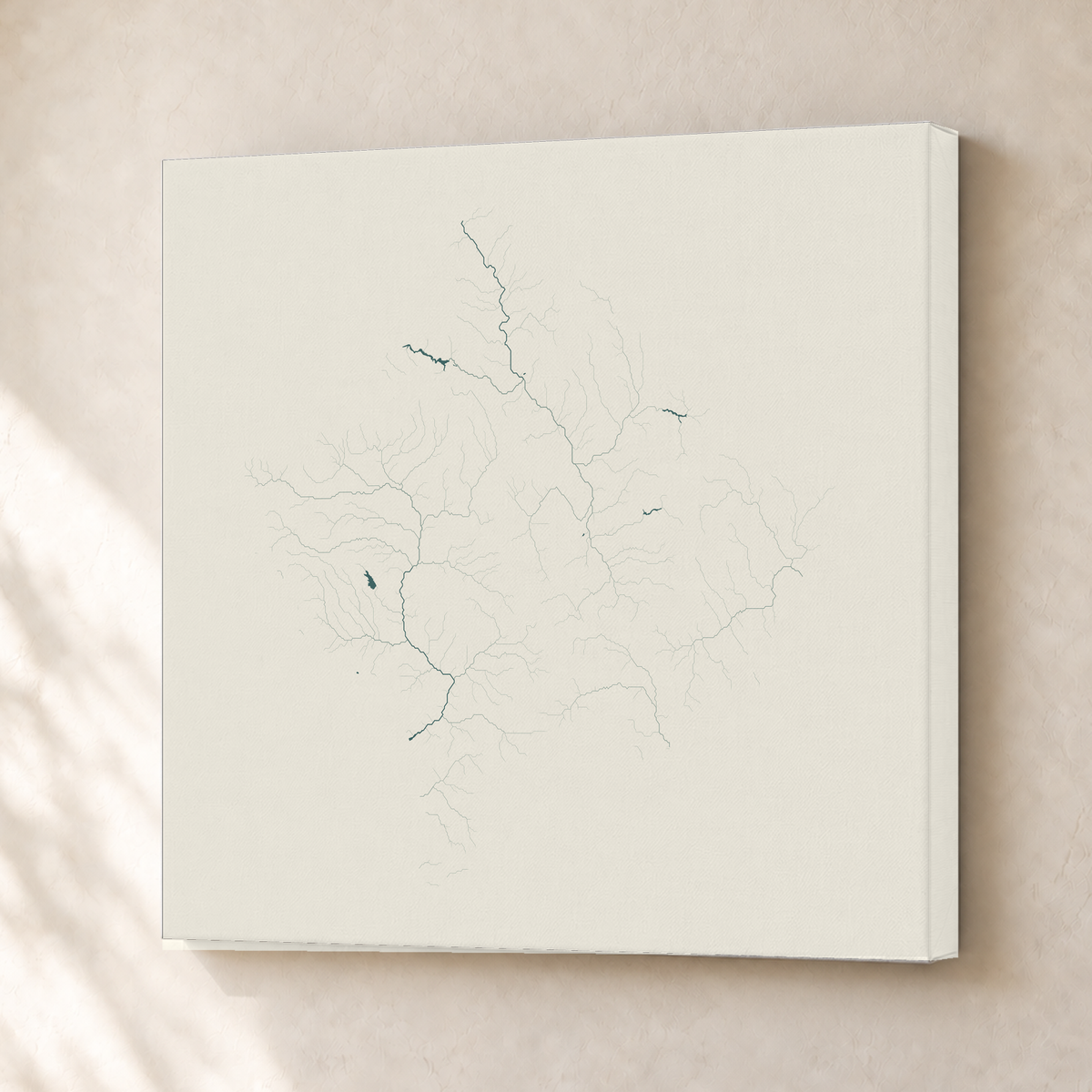 Beautiful Rivers — Kosovo — Natural e luminosa, Canvas · 30 × 30 cm, Sem margem