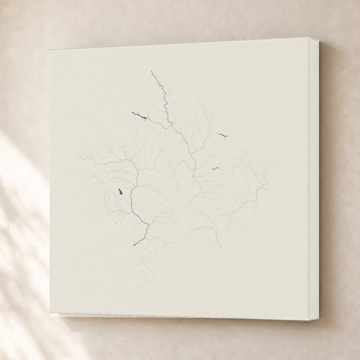 Beautiful Rivers — Kosovo — Natural e luminosa, Canvas · 50 × 50 cm, Sem margem