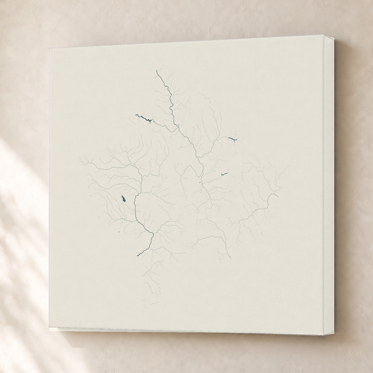 Beautiful Rivers — Kosovo — Natural e luminosa, Canvas · 76 × 76 cm, Sem margem
