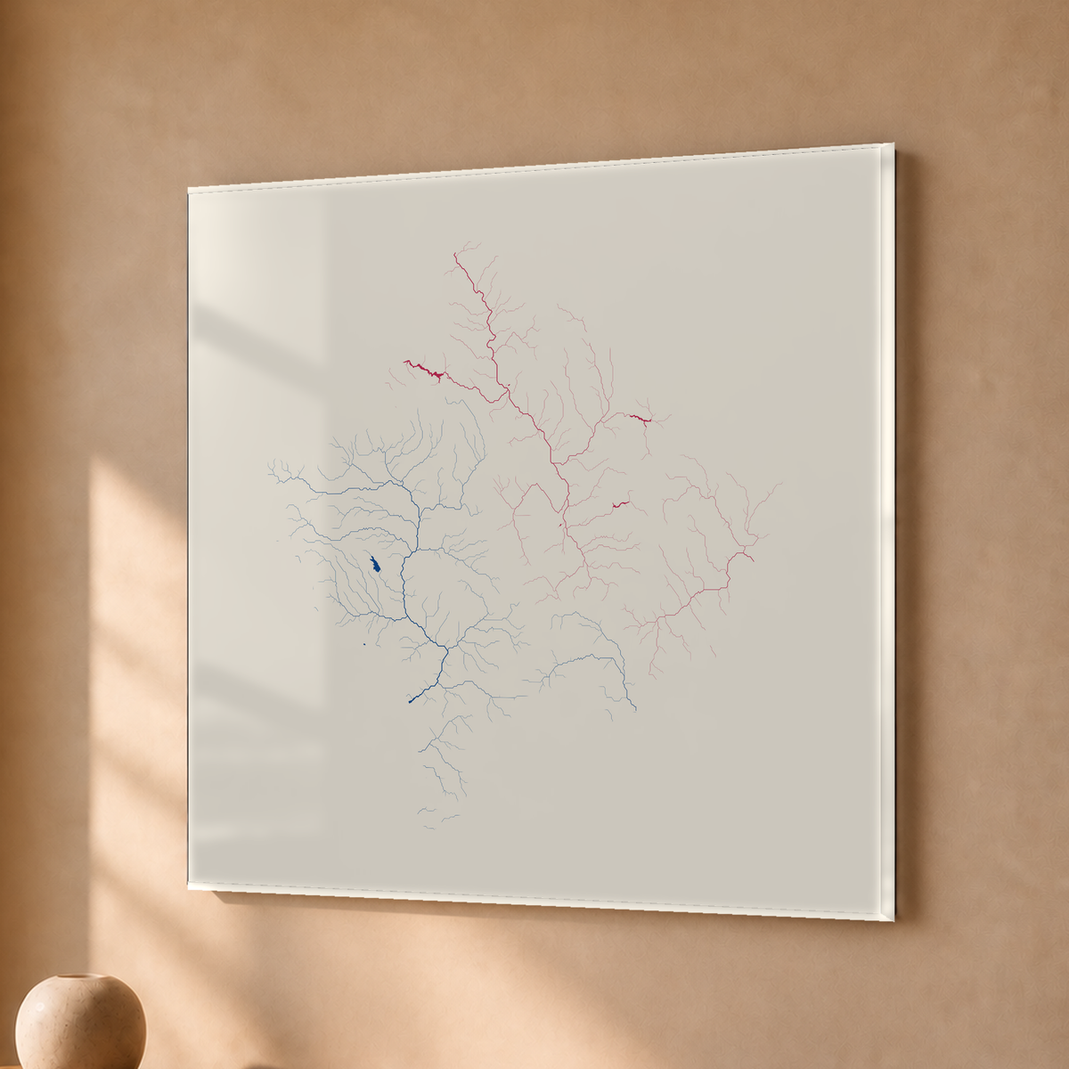 Beautiful Rivers — Kosovo — Risografia, Acrílico · 30 × 30 cm, Sem margem