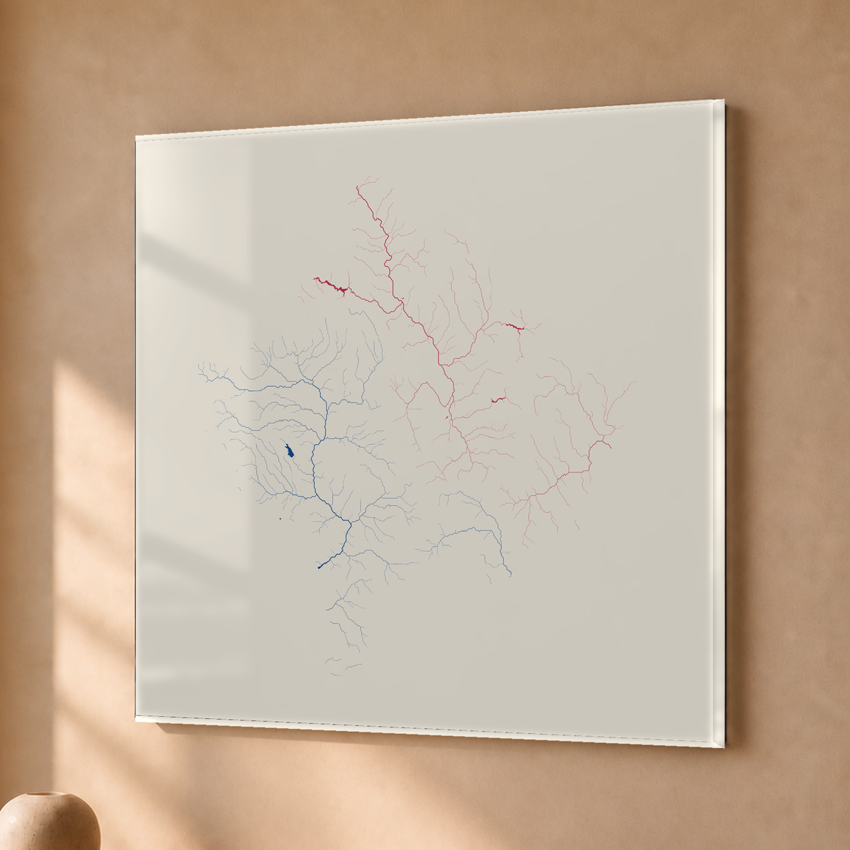 Beautiful Rivers — Kosovo — Risografia, Acrílico · 76 × 76 cm, Sem margem