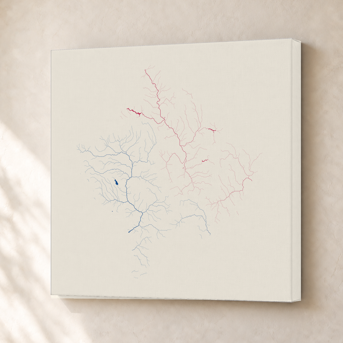 Beautiful Rivers — Kosovo — Risografia, Canvas · 30 × 30 cm, Sem margem