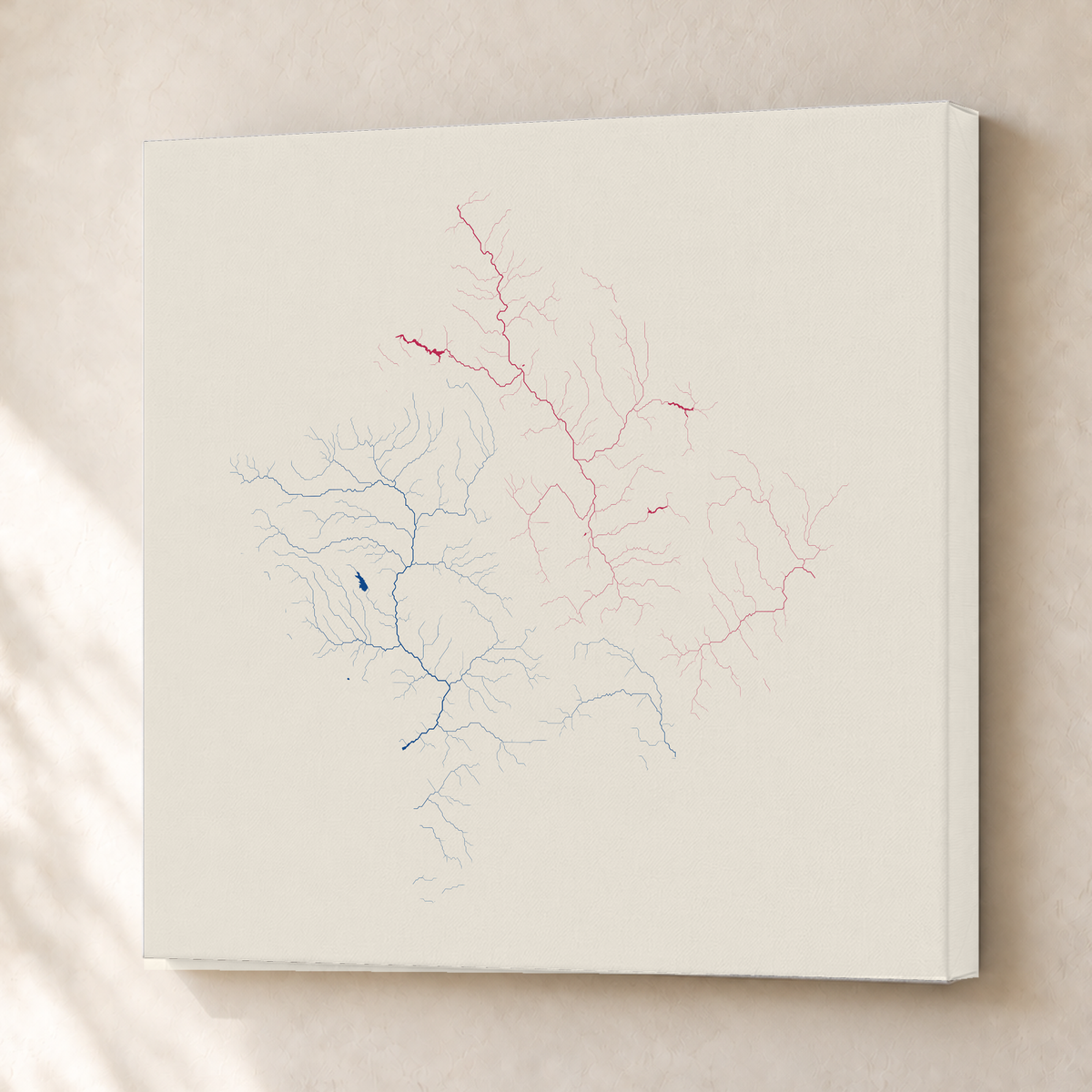 Beautiful Rivers — Kosovo — Risografia, Canvas · 76 × 76 cm, Sem margem