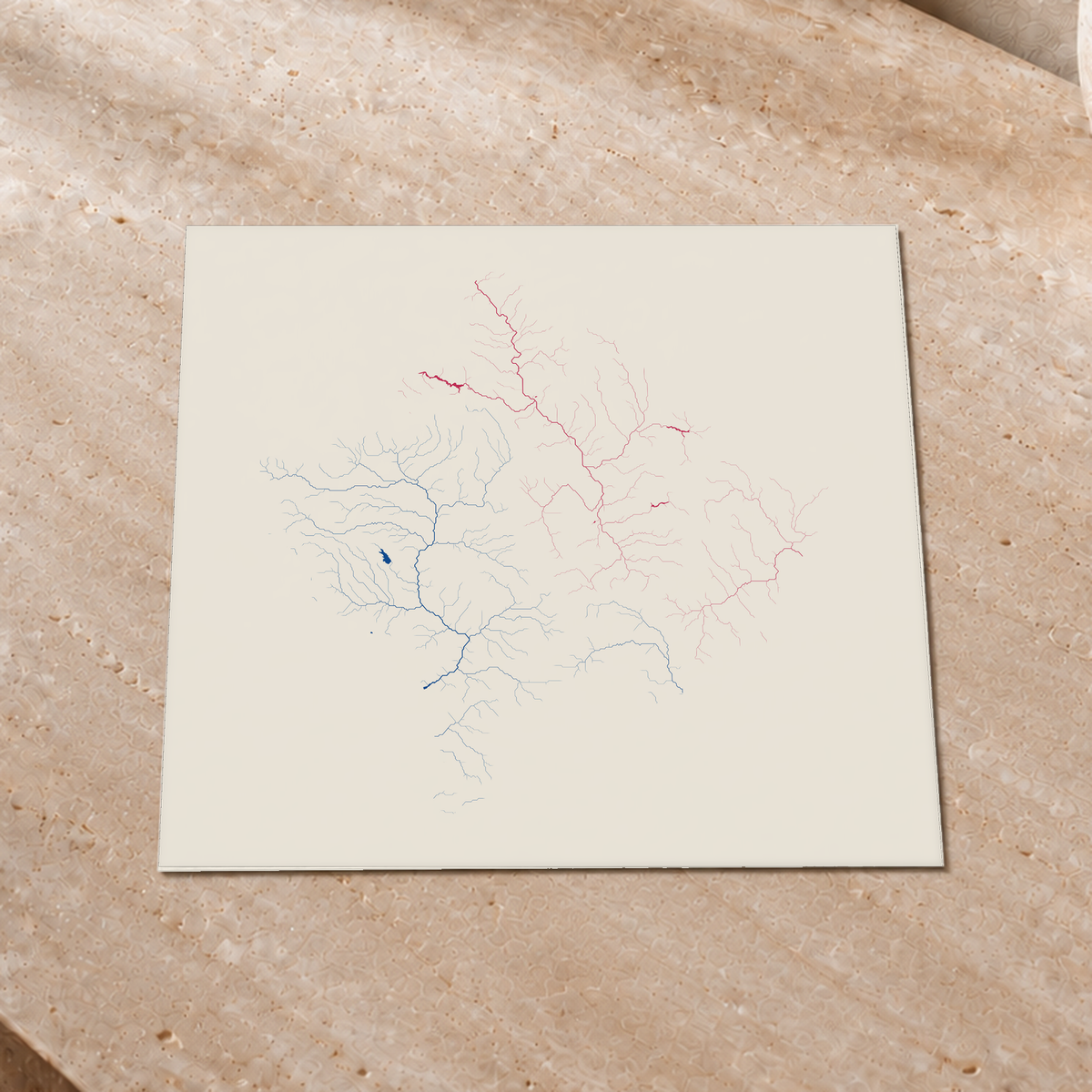 Beautiful Rivers — Kosovo — Risografia, Impressão fine art · 30 × 30 cm, Sem margem