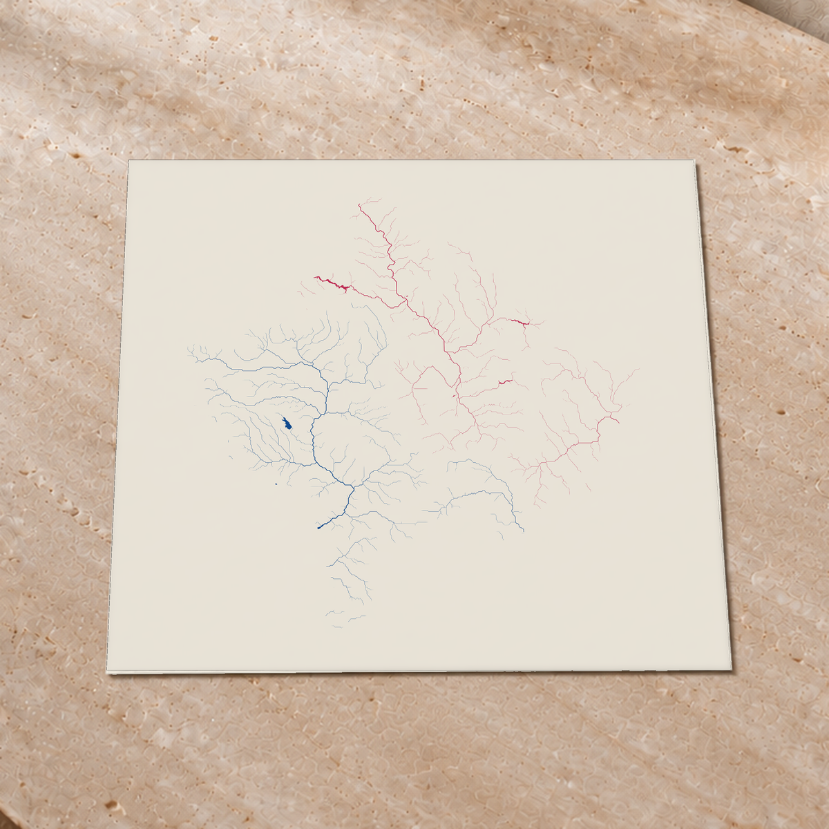 Beautiful Rivers — Kosovo — Risografia, Impressão fine art · 76 × 76 cm, Sem margem