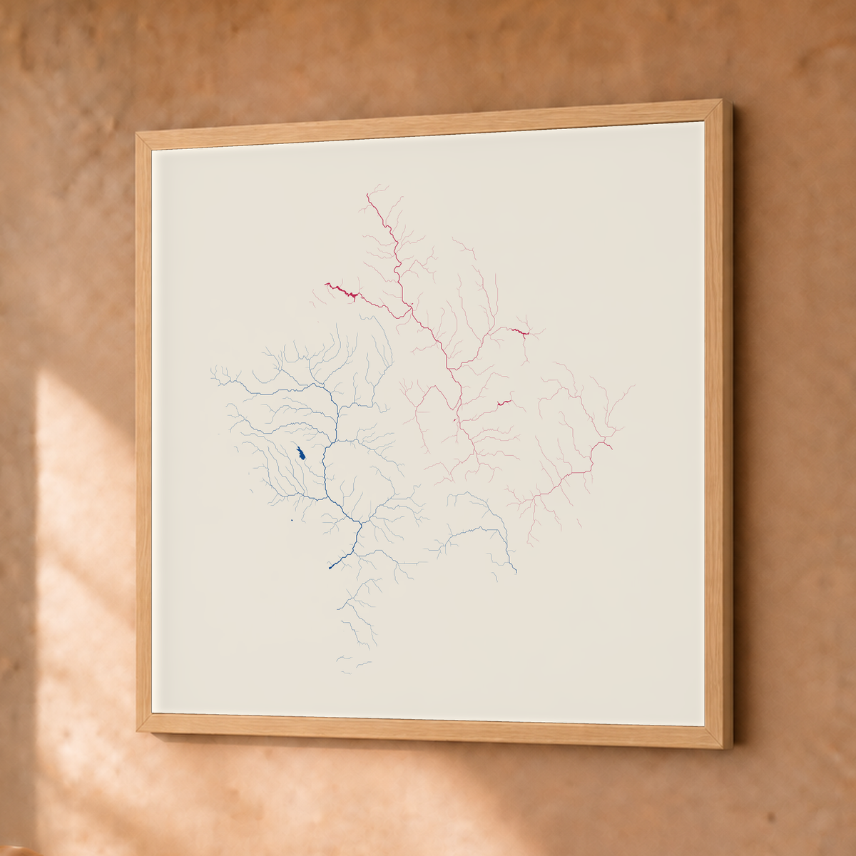 Beautiful Rivers — Kosovo — Risografia, Fine art emoldurado · 30 × 30 cm, Natural · Sem margem