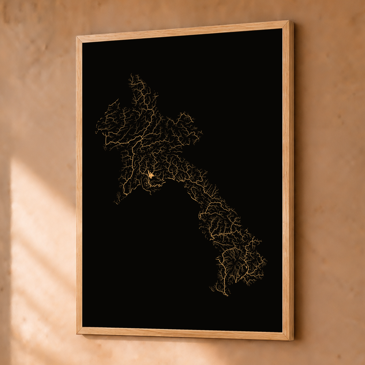 Beautiful Rivers — Laos — Cobre, Fine art emoldurado · 30 × 40 cm, Natural · Sem margem