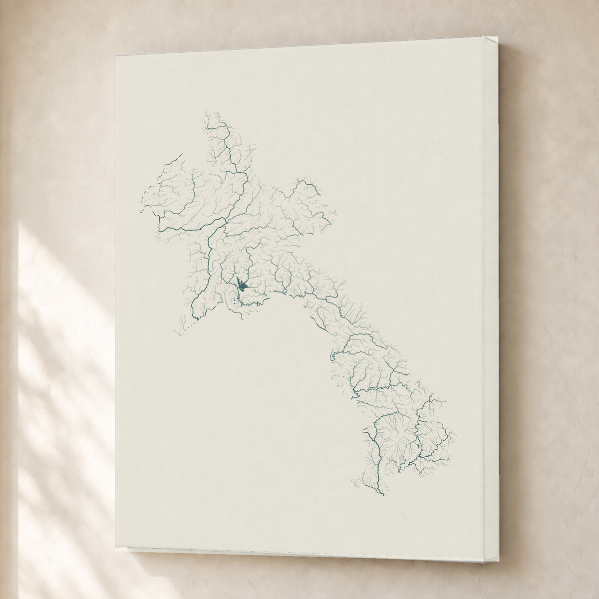 Beautiful Rivers — Laos — Natural e luminosa, Canvas · 30 × 40 cm, Sem margem