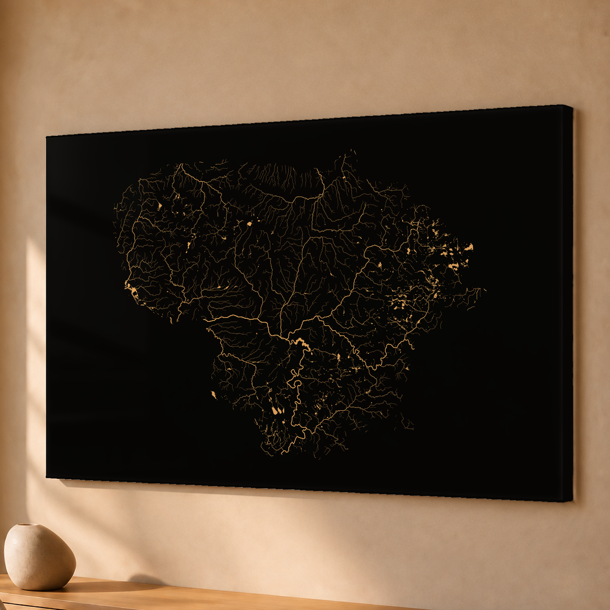 Beautiful Rivers — Lituânia — Cobre, Acrílico · 40 × 60 cm, Sem margem