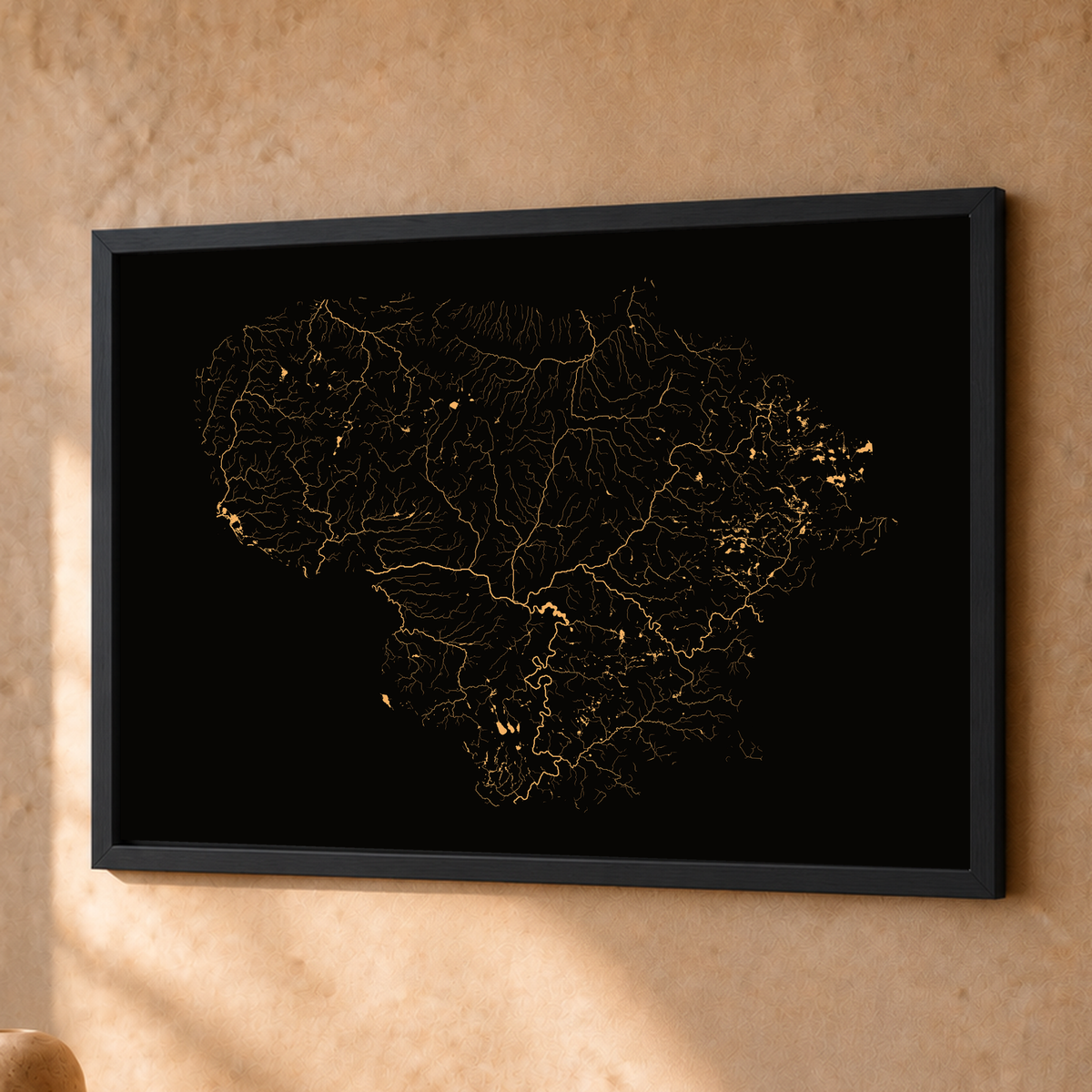 Beautiful Rivers — Lituânia — Cobre, Fine art emoldurado · 30 × 40 cm, Preto · Sem margem