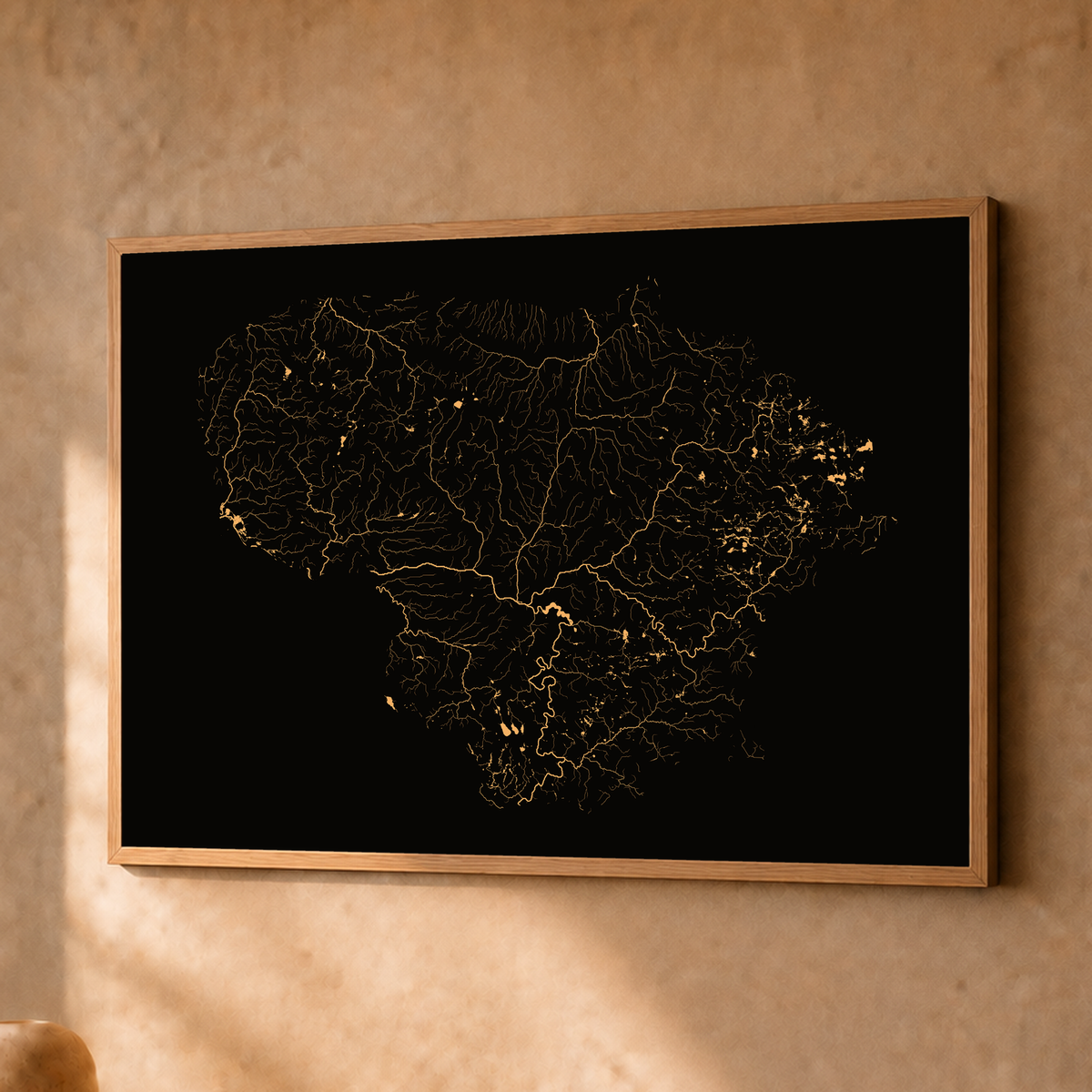 Beautiful Rivers — Lituânia — Cobre, Fine art emoldurado · 30 × 40 cm, Natural · Sem margem