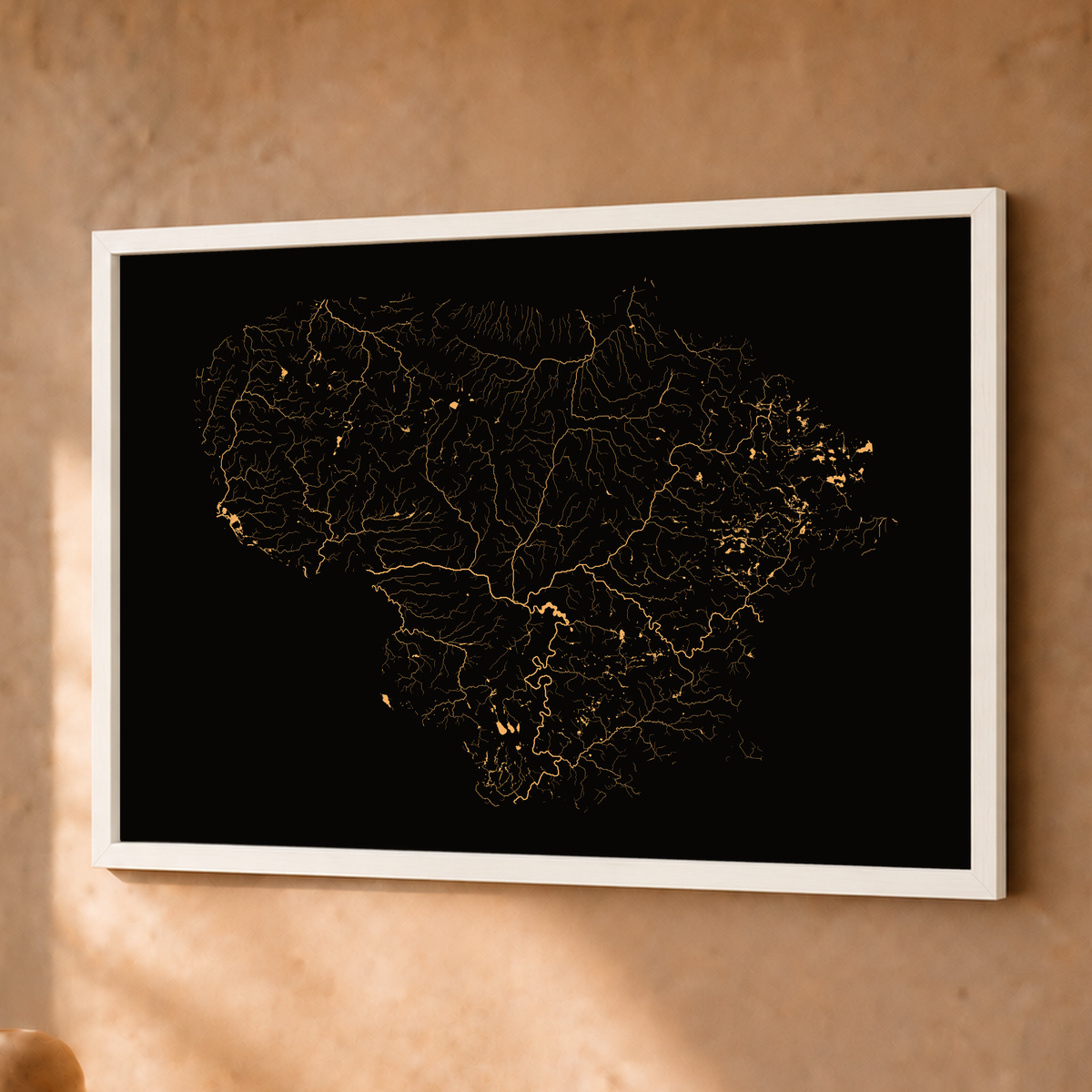 Beautiful Rivers — Lituânia — Cobre, Fine art emoldurado · 30 × 40 cm, Branco · Sem margem
